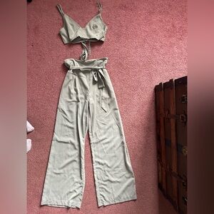 Elegant Sage Green Jumpsuit